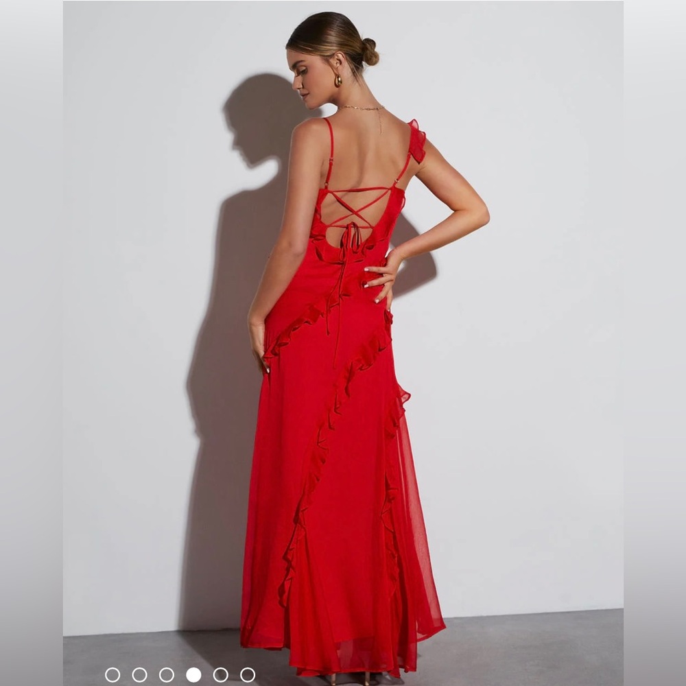 Vici ruffle maxi dress